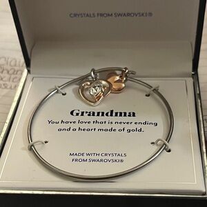 Swarovski Crystal Heart Bracelet for Grandma